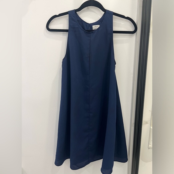 Aritzia A-line navy mini dress - Picture 1 of 3